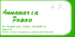 annamaria popov business card